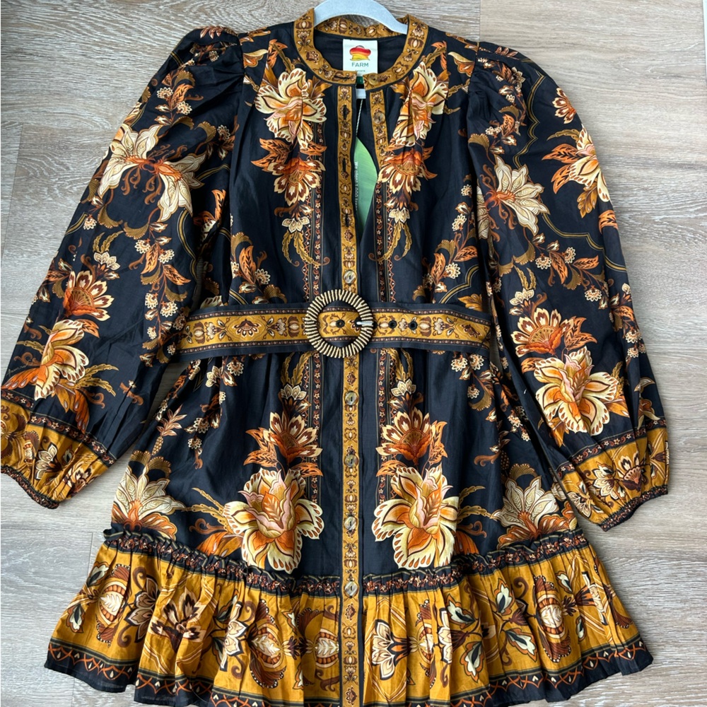 FARM Rio Long Sleeve Floral Dress